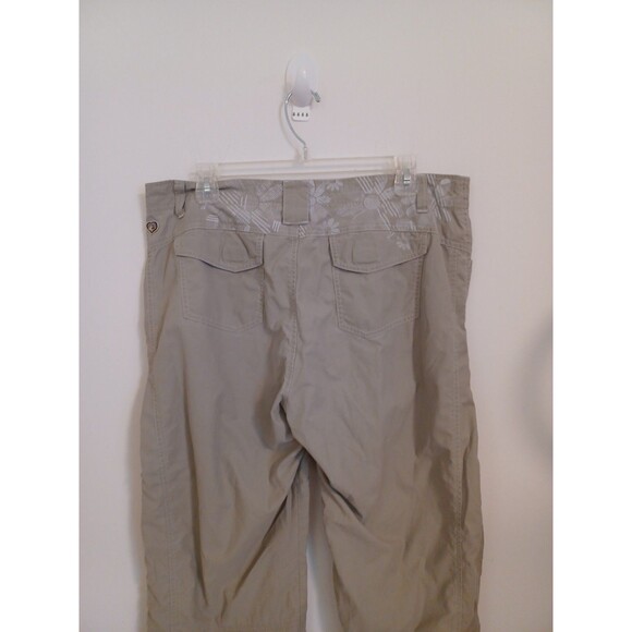 Kuhl Dry Stretch Capri Pants Womens 14 Khaki Tan Hiking Outdoor Active Stretch - Picture 6 of 10